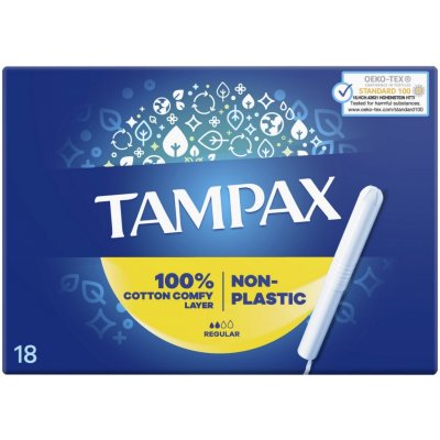 TAMPAX NON-PLASTIC REGULAR 18KS