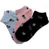 PESAIL Členkové bavlnené ponožky dámske veľkosť 35-38 pack 3 ks