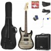 Max GigKit Electric Guitar Pack Quilted Style Black