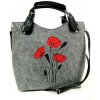 Kabelka Excent sv. šedá vlčí máky