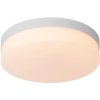 LUCIDE 79111/30/31 BISKIT stropné svietidlo so senzorom D280mm LED 18W/1150lm 2700K IP44 biela, opálová