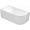 AQUALINE TIBERA L rohová voľne stojaca vaňa, 150x75cm, vlnitý panel, biela E1047G