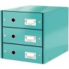 LEITZ Zásuvkový box Leitz Click & Store 3 zásuvky ľadovo modrá