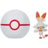 Jazwares Pokémon Clip N Go Poké Ball Scorbunny a Premier Ball