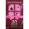 Real Techniques 25 Days Of Beauty gumičky do vlasov 2 ks + zmatňujúce papieriky 30 ks + sponky do vlasov 2 ks + 1 ks + 1 ks + Real Techniques Miracle Mini sada aplikátorov make-upu mini 2 ks + Miracle