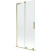 Mexen Velar L, 2-krídlová posuvná vaňová zástena 90 x 150 cm, 8mm číre sklo, zlatý matný profil, 896-090-003-01-55