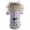 Surtep Animals Zimná bunda s kapucňou pre psa Sivá