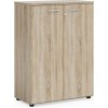 Economy Policová skriňa BASIC, otvorená, 80x40x111,7cm, dub Somona
