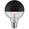 Paulmann LED Globe 6,5 W E27 zrcadlový svrchlík černá mat teplá biela stmívatelné