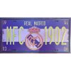Ceduľa značka Real Madrid 30,5cm x 15,5cm Plechová tabuľa