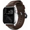 Nomad Traditional Band kožený remienok so striebornými detailmi pre Apple Watch Ultra 49mm 8/7 45mm/6/SE/5/4 hnedá NM1A4RST00