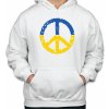 Fajntričko UA Mikina - PEACE Ukrajina (Podpora Ukrajine), Farba biela, Strih/ Variant Pánsky/UNISEX