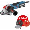 BOSCH BOSCH GWX 19-125 S - 0 615 990 M34 - Uhlová brúska + odolný flexibilný kábel + 5× fíbrový kotúč X-LOCK + p