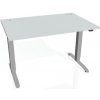 Hobis Pracovný stôl Motion, ZO, 3S, 180x61 - 128x80 cm, sivá/sivá