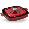 Grilovacia panvica IND 24 cm červená, s vrchnákom, žehlička, Woll