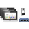 Hikvision DS-KV8413-WME1-sada3 sada IP videotelefonu pro 3 účastníky s čtečkou čipů