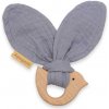 Detské hryzátko s vtáčikom New Baby Bird grey