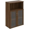 Policová skriňa Strong, 80x115,2x40 cm, orech/orech - 1 kus - 1 KS - nie - 2 - 60 mesiacov - rovná - kombinovaná - Hobis - 2x sklenené - 80 cm - Strong - 40 cm - 115.2 cm - orech - 41.7 kilogramu HOBI