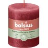 Bolsius Rustic Shine Valec 68x80mm Delicate Red, červená sviečka