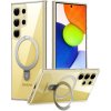 Torras Ostand Series – priehľadný kryt s nastaviteľným stojanom – Samsung Galaxy S24 Ultra – priehľadný