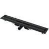 Alcadrain Odtokové žľaby - Sprchový žľab 105 cm, s okrajom pre perforovaný rošt, čierna mat APZ101BLACK-1050