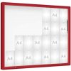 PROCITY Venkovní vitrína model 2000, 28 x A4, plexi, červená