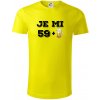 Je mi 60 pivo - Tričko z organickej bavlny - M ( Citrónová )