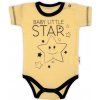 Baby Nellys Body krátky rukáv Baby Little Star žlté