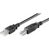 PremiumCord Kabel USB 2.0, A-B, 1m, černý ku2ab1bk