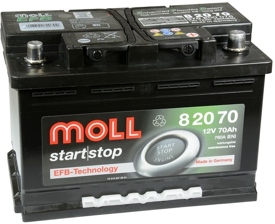 Moll Start stop EFB 12V 70Ah 760A 82070 od 149 € - Heureka.sk