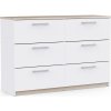 Wilsondo Široká komoda Watson 6 - biela