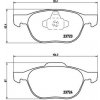 BREMBO Sada brzdových platničiek kotúčovej brzdy P24061