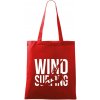 Windsurfing nápis - Taška bavlnená - 42 x 38 cm ( Červená )