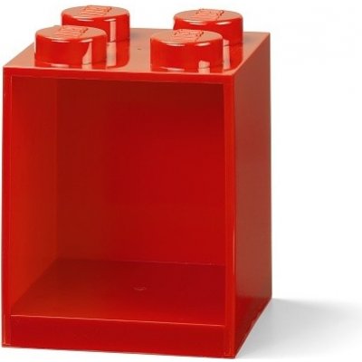 LEGO® Brick 4 závesná polica - červená