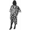 DUKO-EXIM DUKO Pláště Kadernícka pláštenka na strihanie 125x145cm - čierno biela zebra