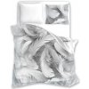 Faro obliečky bedding feather biela sivá 140x200 70x90