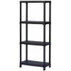 ARTPLAST Plastový regál LINEA TEMPO 4 police 60 x 30 x 133 cm čierny