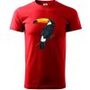 Tukan kreslený - Klasické pánske tričko vyššej gramáže - XL ( Červená )