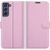 Peňaženkové puzdro Litchi bledoružové – Samsung Galaxy S21 FE