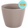 PROSPERPLAST SPLOFY kvetináč 21,8 cm mocca DSP220