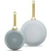 GreenPan PADOVA sada 2 nepřilnavých keramických pánví 20 + 26 cm, šedá + šedomodrá CC008478-001