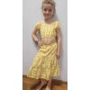 Letný komplet sukňa ,top + čelenka žltý Farba: 98/104