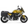 Kompletná sada bočných čiernych hliníkových kufrov SHAD TERRA BLACK 36L/36L, vrátane montážnej sady SHAD BMW F 900 XR