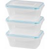 Dóza MagicHome Lunchbox set YH416, obdĺžniková, sada 3 ks, 700 ml, 172x115x71 mm