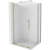 Mexen Velar, sprchový kút s posuvnými dverami 130 x 90 cm, 8mm sklo námraza, zlatá lesklá, 871-130-090-31-50