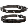 WAU DOG Kožený obojok s kovovou dekoráciou čierny Obvod krku: 24-32cm, širka: 12 mm