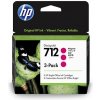 HP 712 Ink. náplň purpurová, trojbalení, 3ED78A