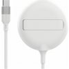 AppleKing lFX-181 bezdrôtová MagSafe nabíjačka s výklopným stojanom pre iPhone / AirPods - 15W - biela - možnosť vrátiť tovar ZADARMO do 30tich dní