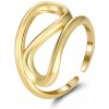 Majya Strieborný nastaviteľný prsteň CHRISTL pozlátený 11389
