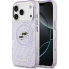 Karl Lagerfeld - IML Glitter K&C Heads Logo MagSafe puzdro pre iPhone 17 Pro Max - fialové